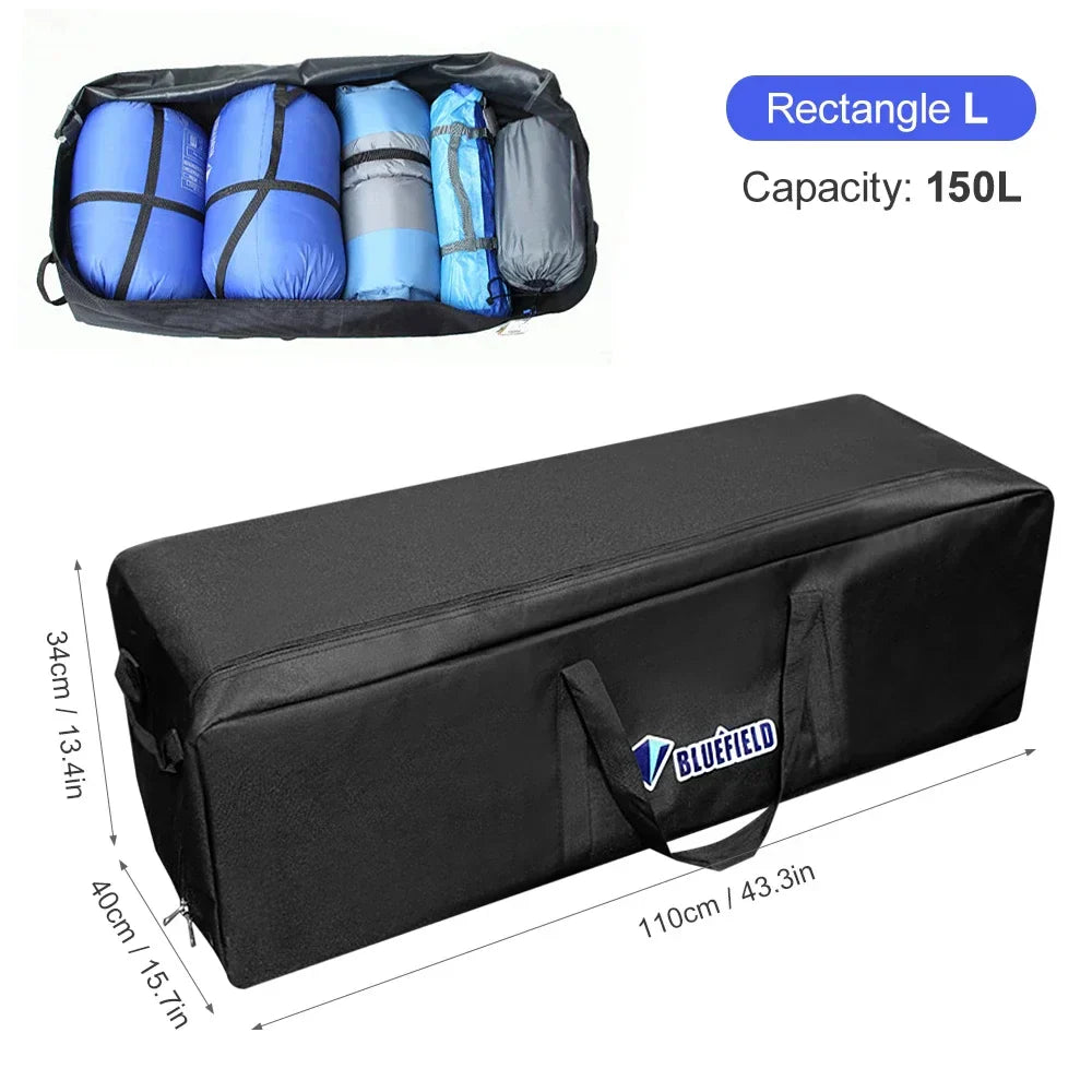 150L Foldable Travel Storage Bag Black-1